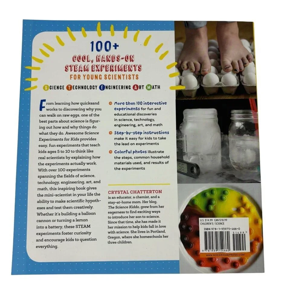 Science Experiments for Kids Books Steam Projects Book